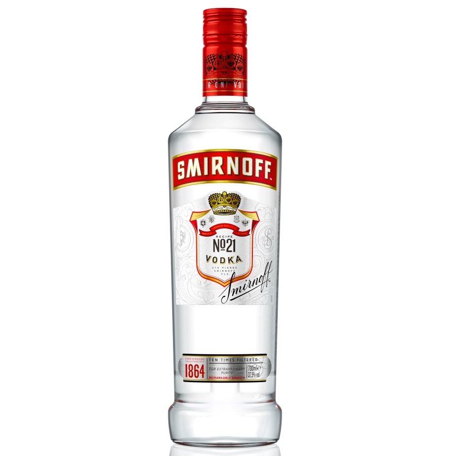 Vodka SMIRNOFF etiqueta roja botella 70 cl