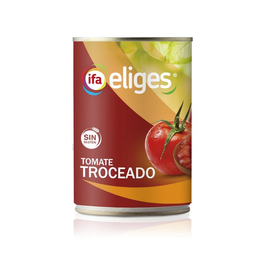 Tomate troceado IFA ELIGES lata 390 g pn.