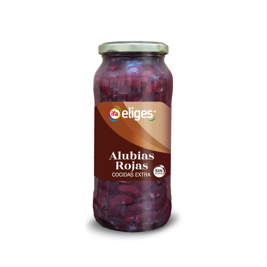 Alubia roja cocida IFA ELIGES frasco 400 g pne.