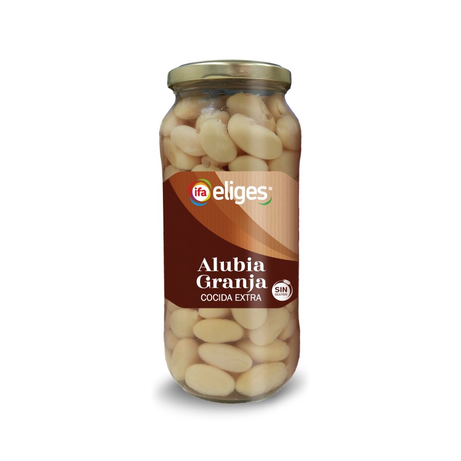 Alubia granja cocida IFA ELIGES frasco 400 g pne.