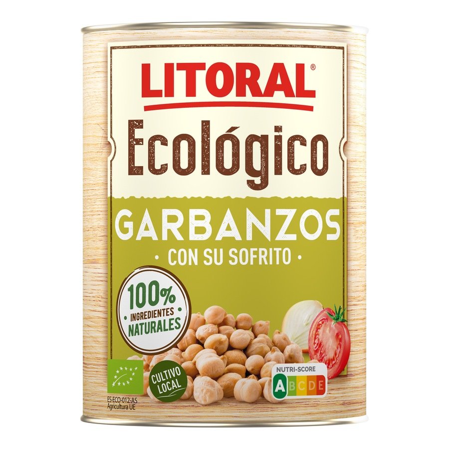Garbanzos con sofrito LITORAL ecológico 425 g