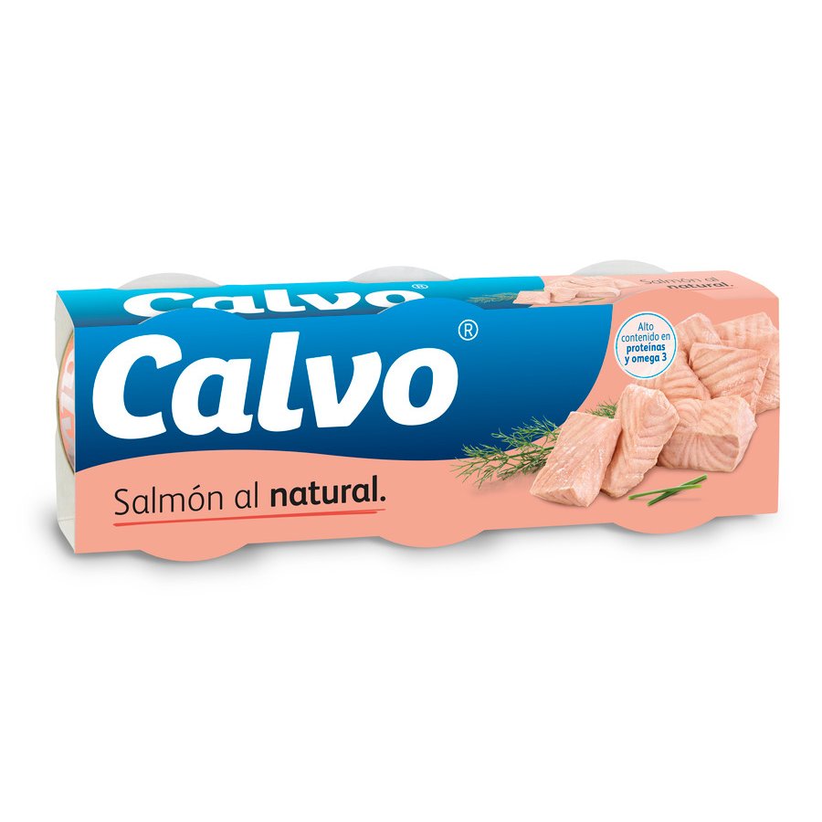 Salmón al natural CALVO 3X50 g pne