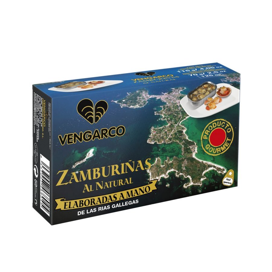 Zamburiñas al natural VENGARCO RR-125 68 g pne