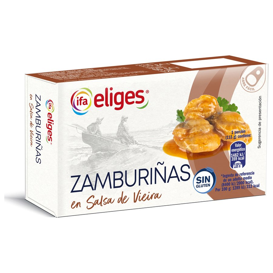 Zamburiña en salsa vieira IFA ELIGES 115 g pn