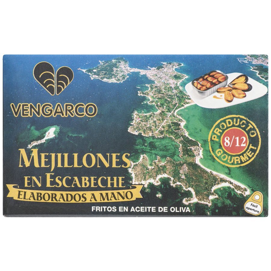Mejillones escabeche VENGARCO 8/12 115 g pn