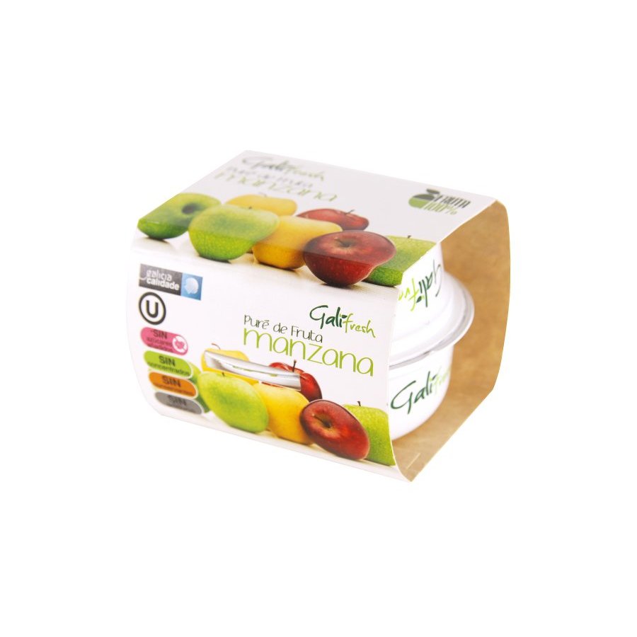 Puré manzana GALIFRESH sin gluten pack 2x150 g