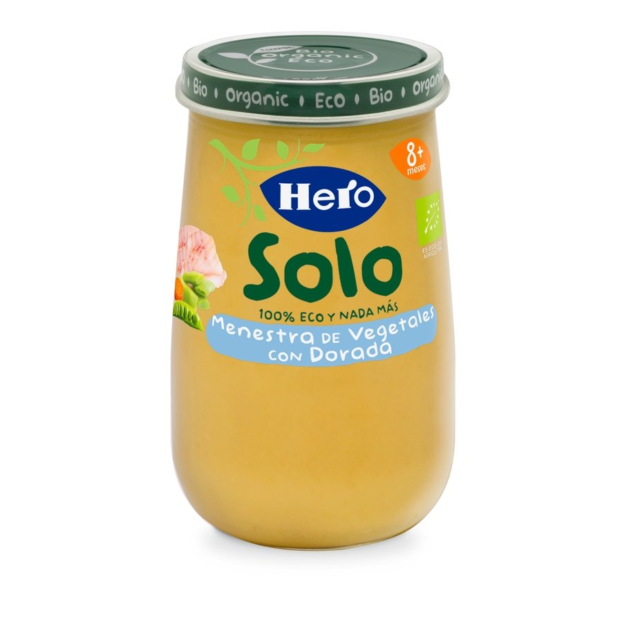 Alimento infantil HERO Solo menestra de vegetales con dorada eco tarro 190 g