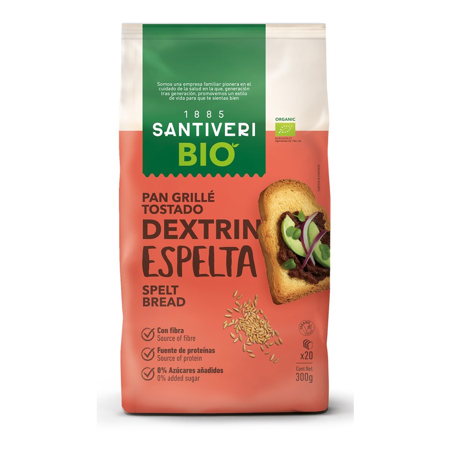 Pan tostado espelta bio SANTIVERI 20 rebanadas 300 g