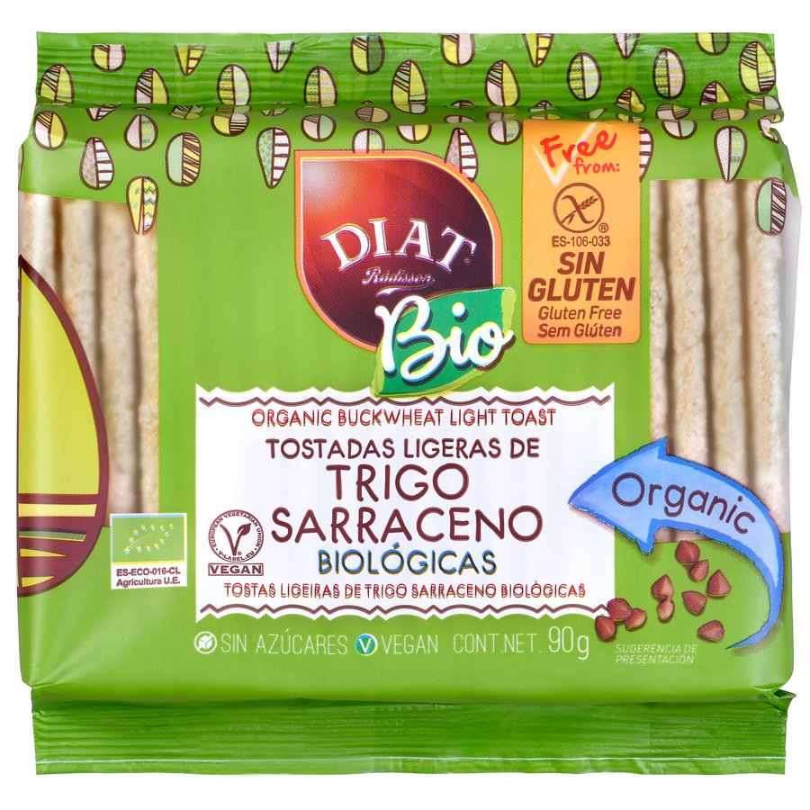 Tostadas ligeras trigo sarraceno bio sin gluten DIET RADISSON 90 g