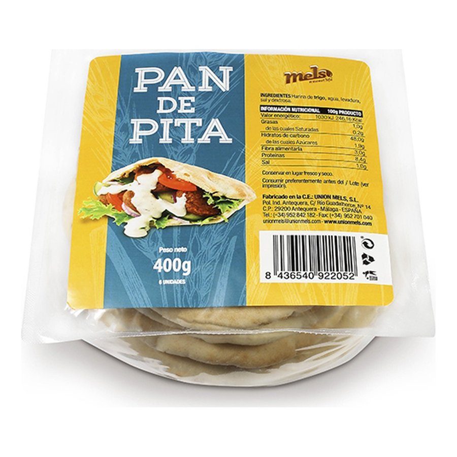 Pan de pita MELS 6 unidades 400 g