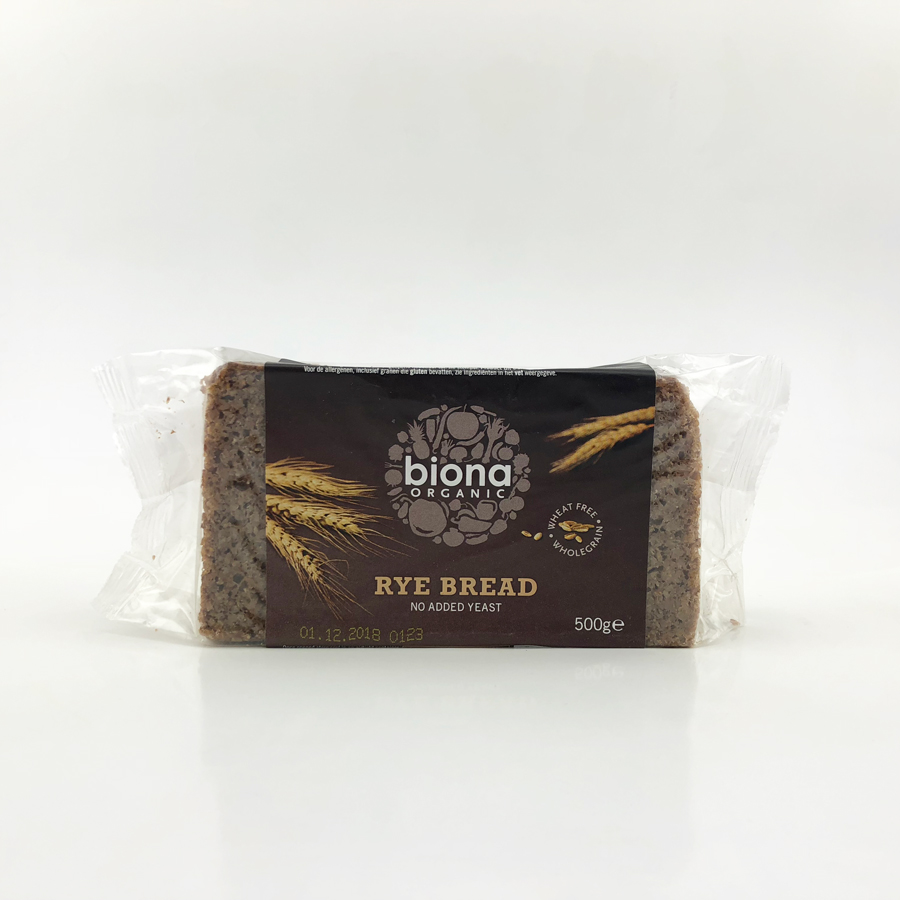 Pan de centeno ecológico BIONA 500 g