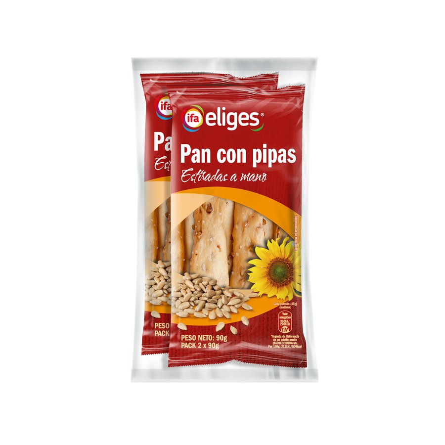 Pan con pipas IFA ELIGES 2x90 g