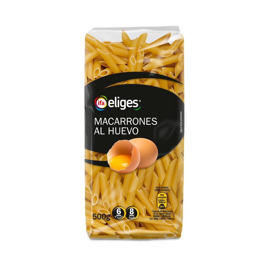 Macarrones al huevo IFA ELIGES 500 grs.