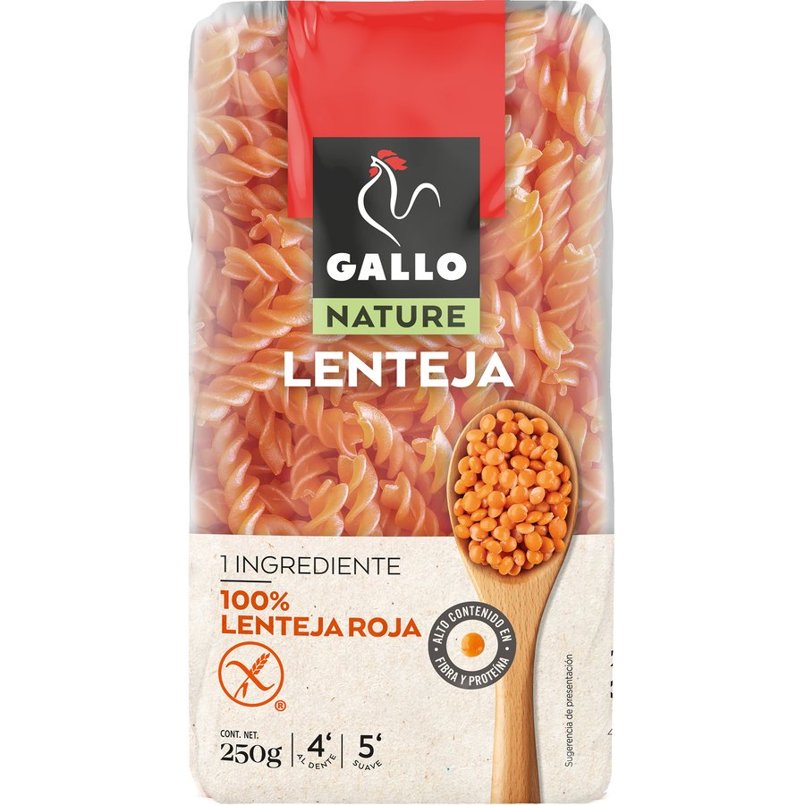 Hélices GALLO Nature 100% lentejas 250 g