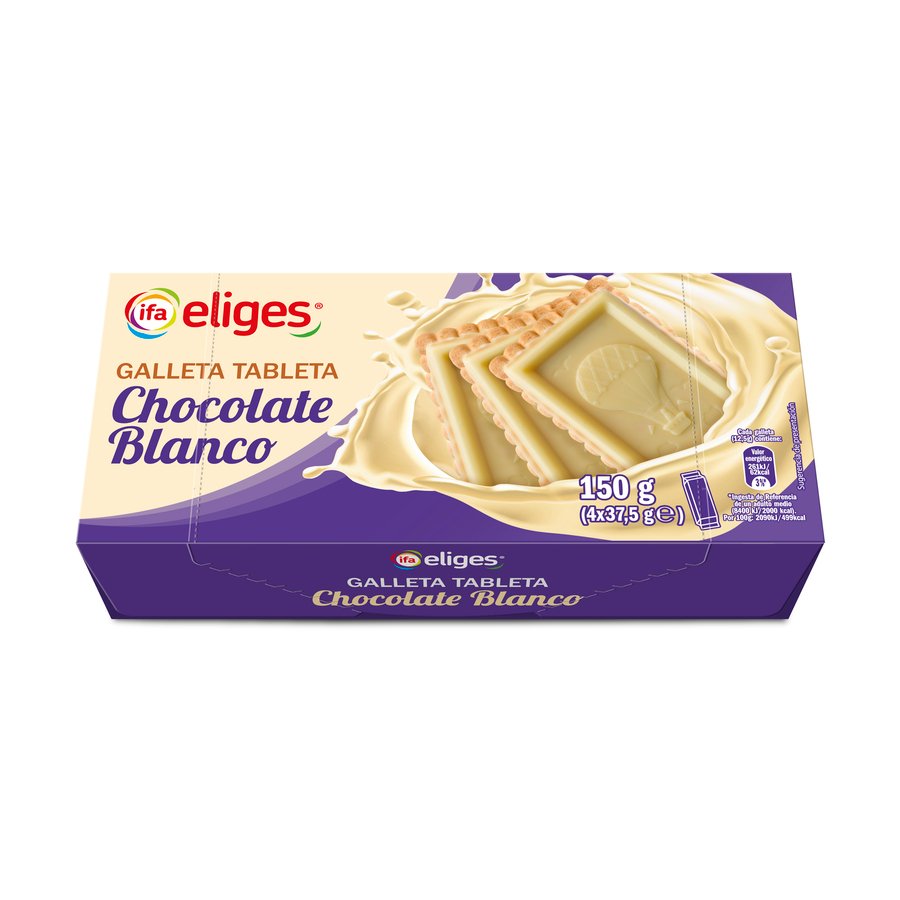 Galletas tableta chocolate blanco IFA ELIGES 150 g