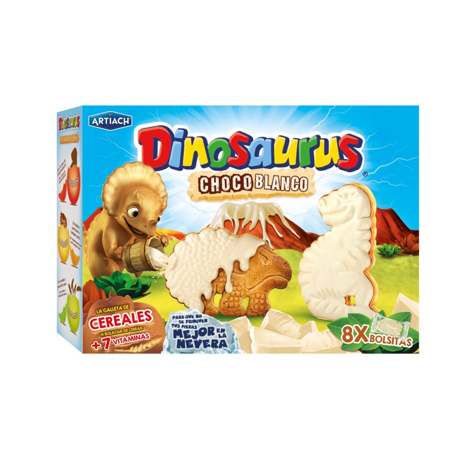 Galletas ARTIACH Dinosaurus chocolate blanco 352 g