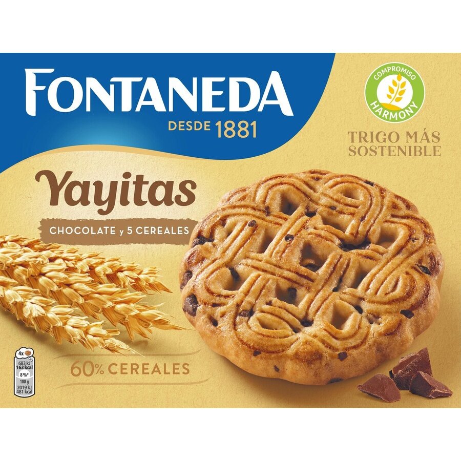 Galletas LU Yayitas chocolate 5 cereales 600 g