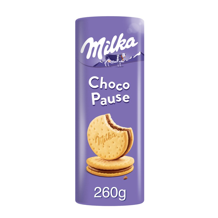 Galleta rellena chocolate MILKA choco pause 260 g