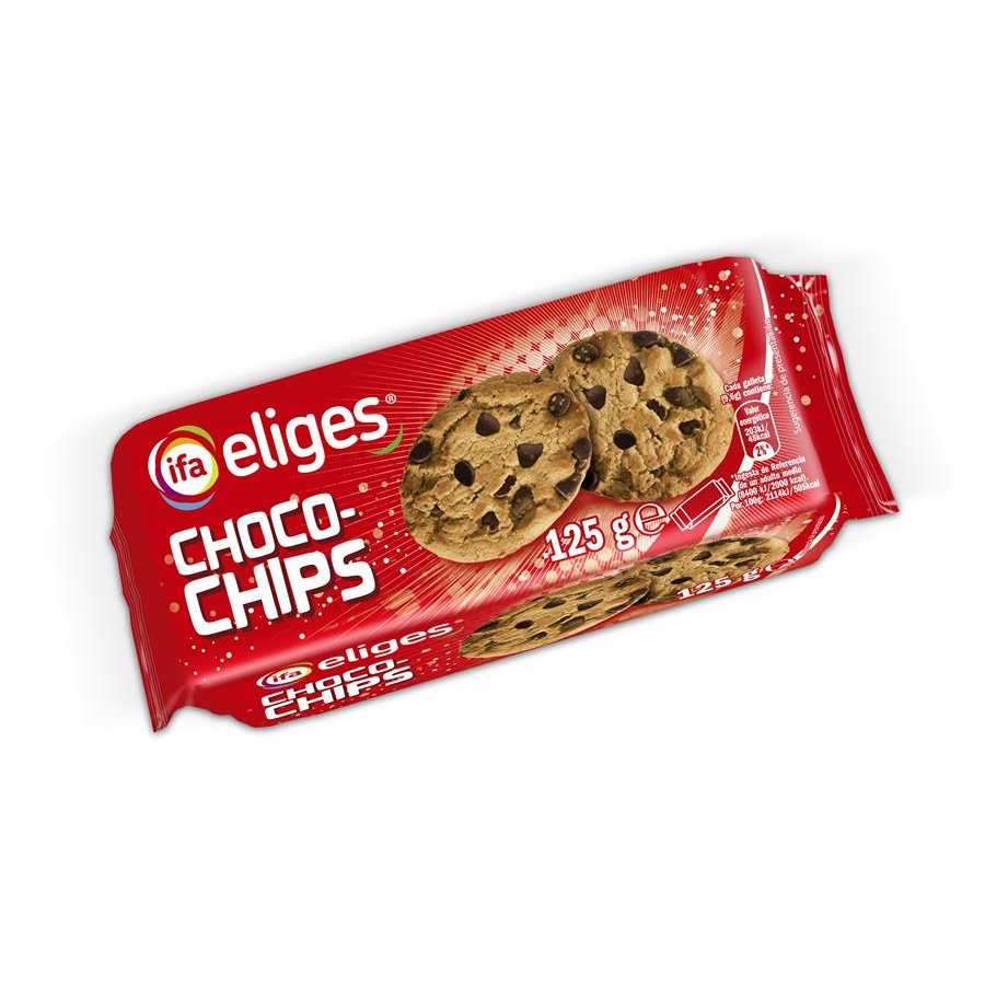 Galletas choco chips IFA ELIGES paquete 125 g