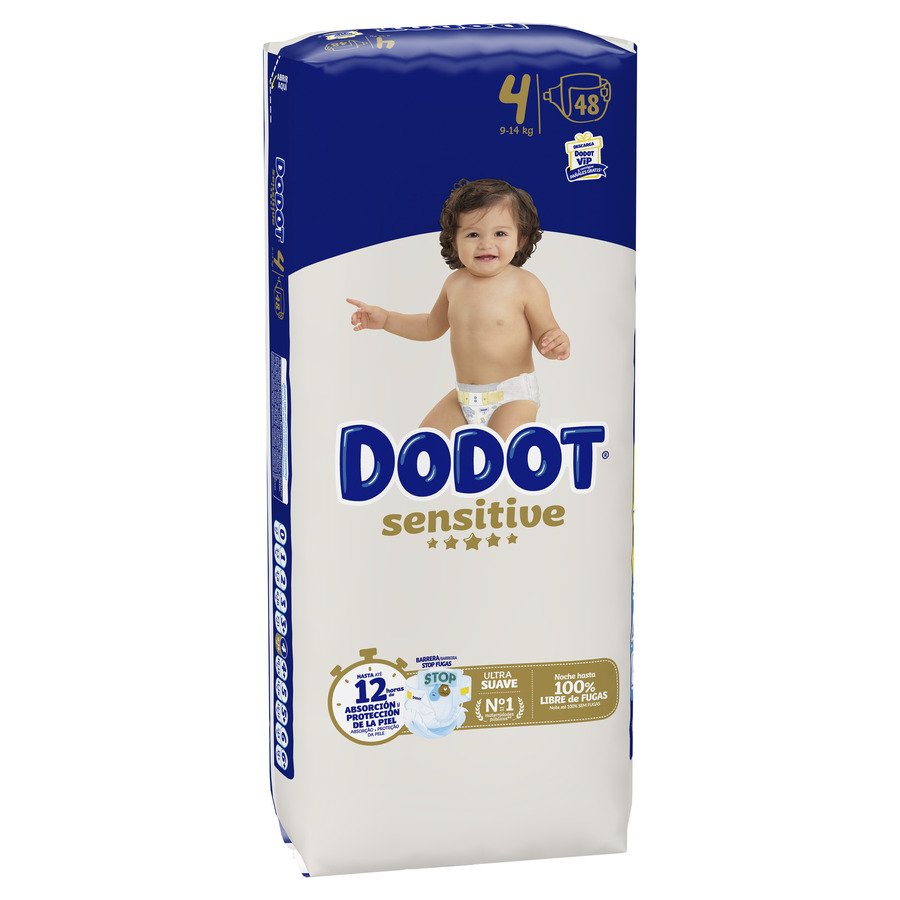 Pañal DODOT Sensitive T-4 9-14 kg 48 unidades