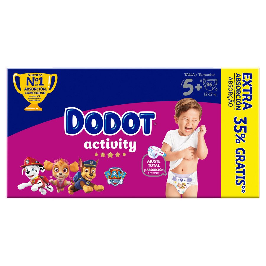 Pañal DODOT Activity extra T5 box 96 unidades