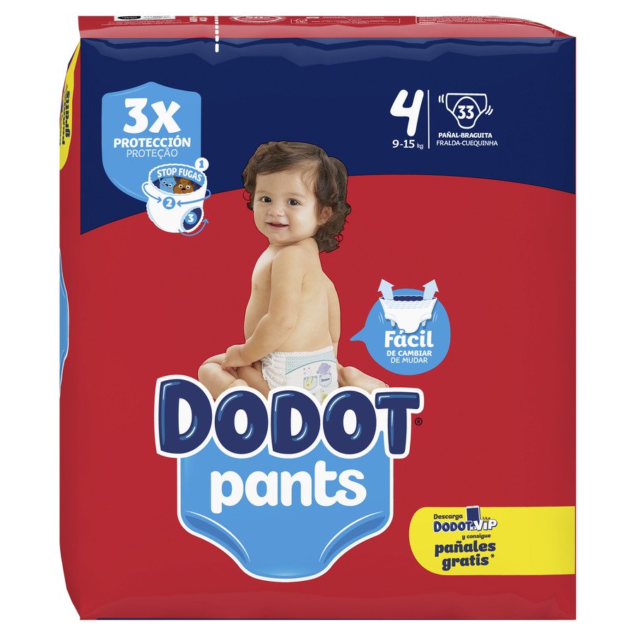 Pañal aprendizaje DODOT Pants talla-4 33 unidades