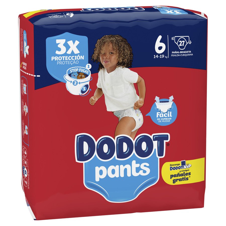 Pañal aprendizaje DODOT Pants talla 6 27 unidades
