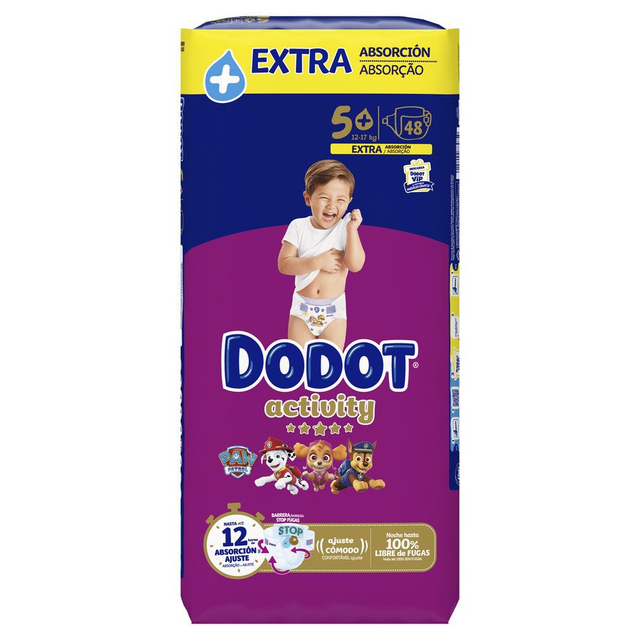 Pañal DODOT Activity extra T5+ 48 unidades