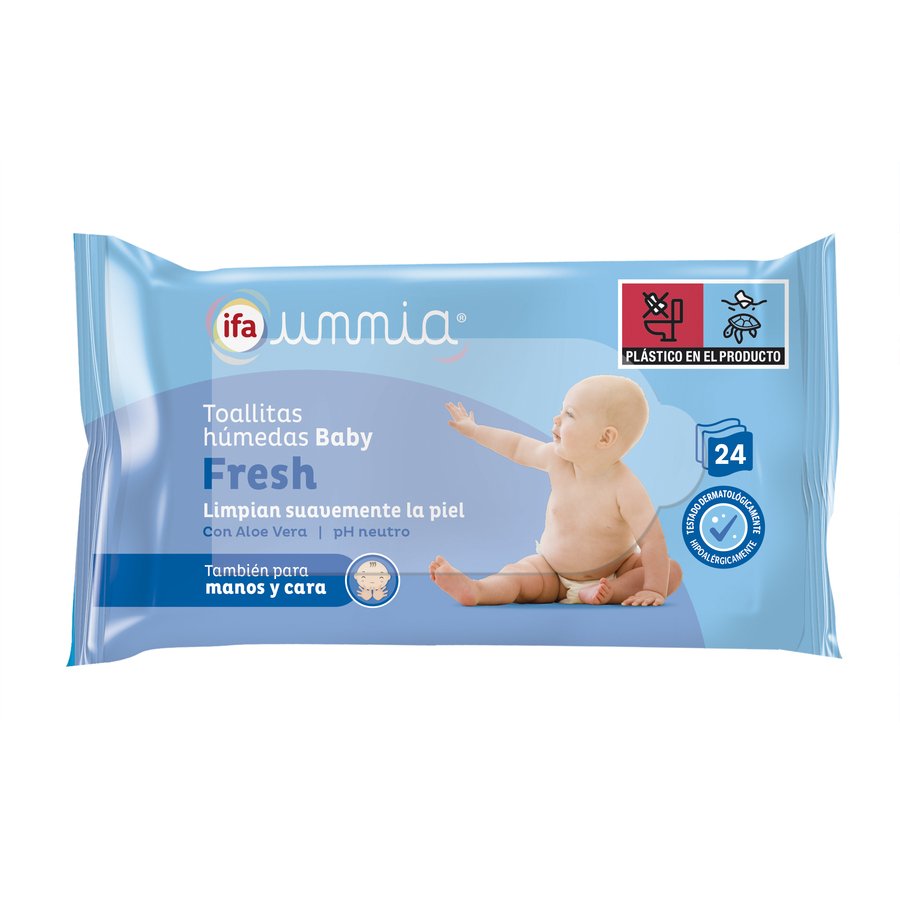 Toallitas húmedas baby pegatinas IFA UNNIA 24 unidades