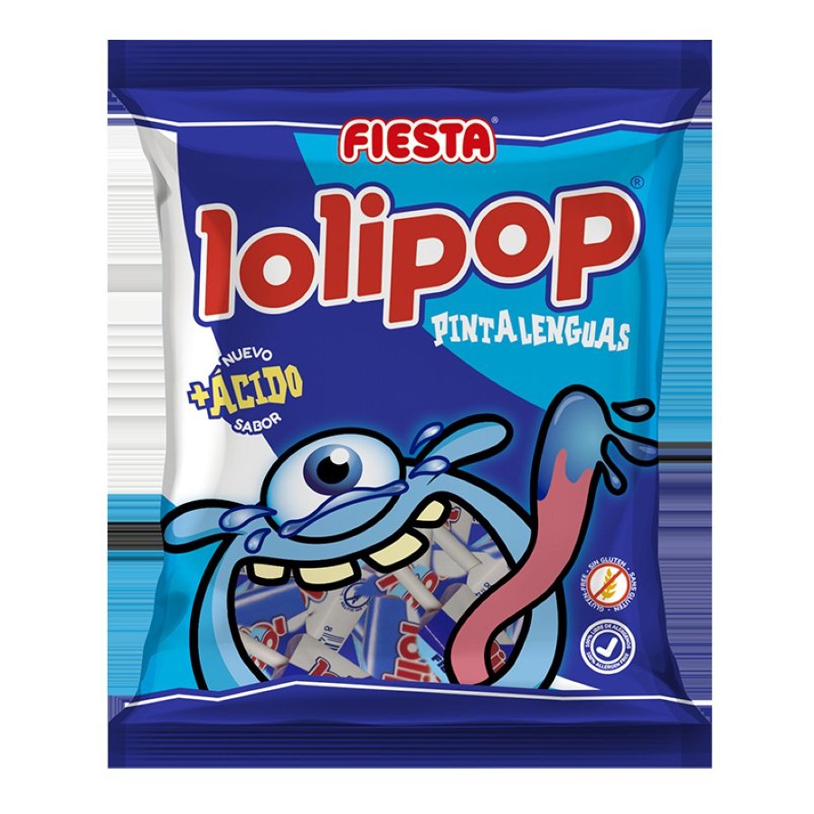 Caramelo LOLIPOP Pintalenguas sin gluten 7 unidades 84 g