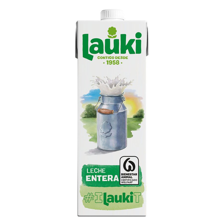 Leche entera LAUKI brik 1 l.