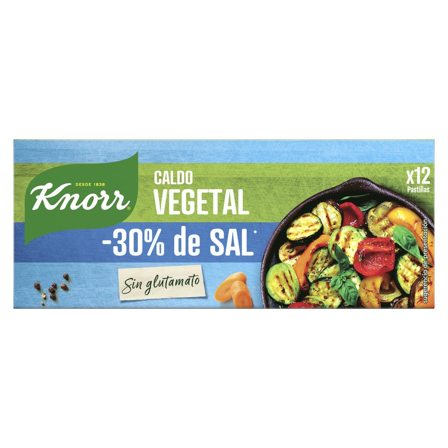 Caldo suave verduras KNORR 12 pastillas 109 grs.