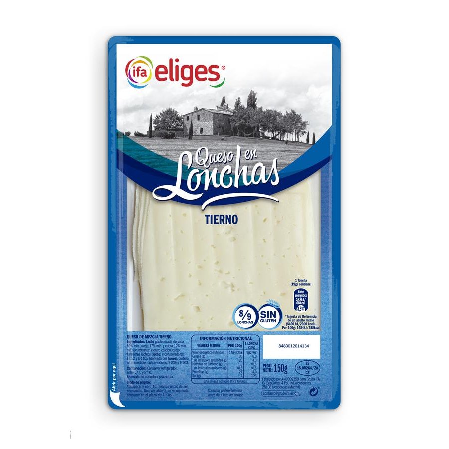 Queso lonchas tierno IFA ELIGES 150 g
