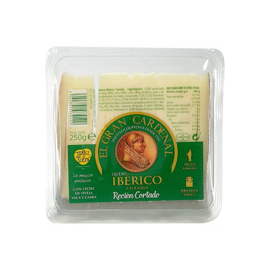 Queso ibérico curado GRAN CARDENAL Recien Cortado 250 g
