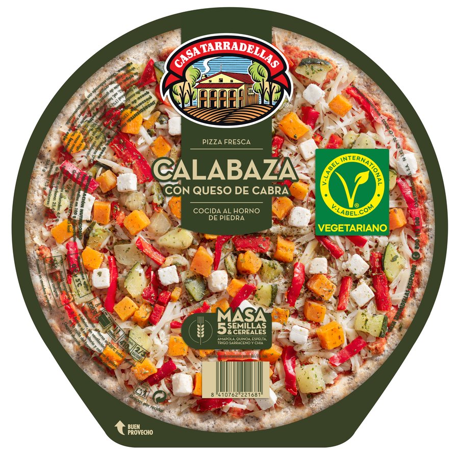 Pizza fresca TARRADELLAS calabaza con queso de cabra 410 g