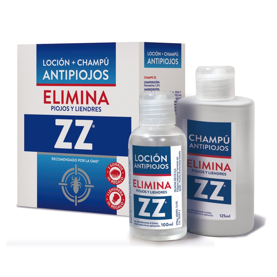 Pack antipiojos ZZ(loción 100 ml+champú 125 ml)