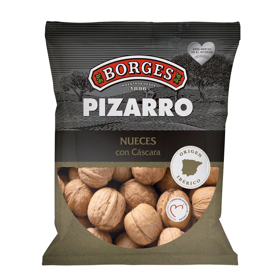 Nuez cáscara BORGES PIZARRO calibre 32+ bolsa 500 g