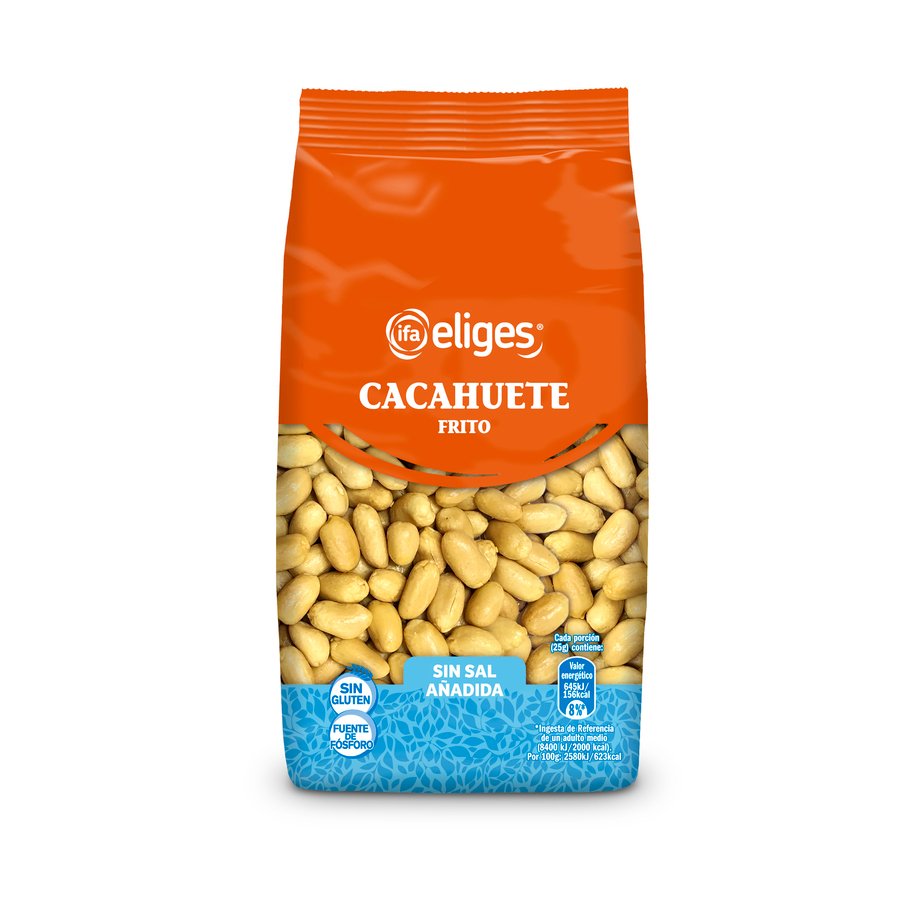 Cacahuete sin sal repelado frito IFA ELIGES 200 grs.
