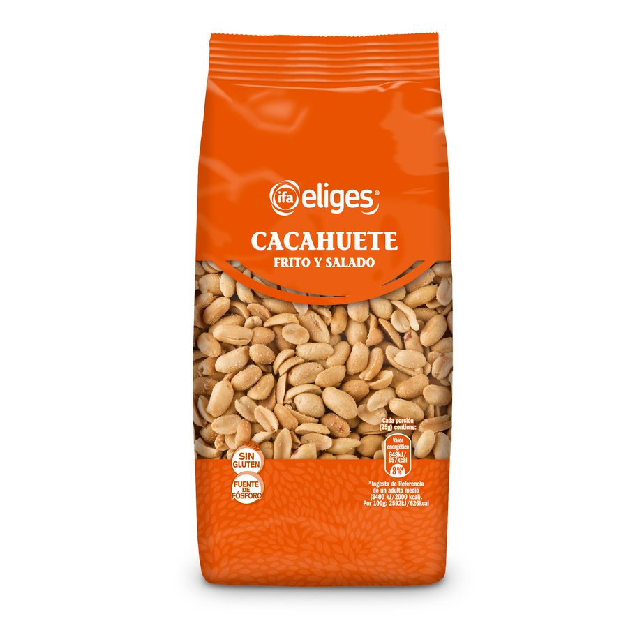 Cacahuete repelado frito salado IFA ELIGES 250 grs.