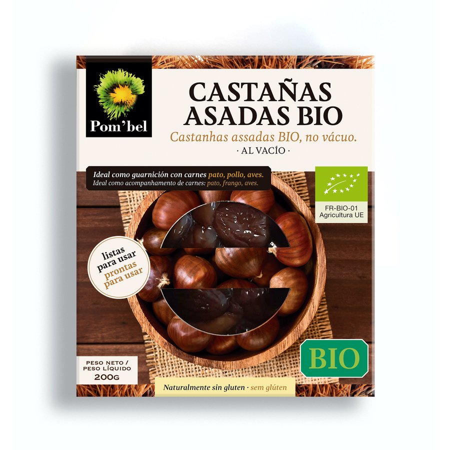 Castañas asadas bio POM'BEL 200 g