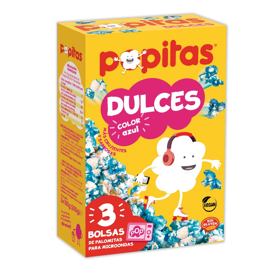 POPITAS dulces para microondas 3x100 g