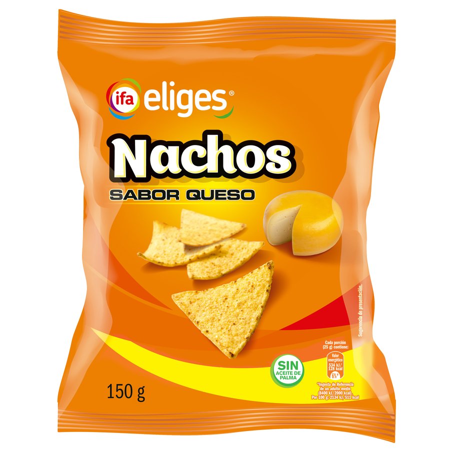 Nachos sabor queso IFA ELIGES bolsa 150 g
