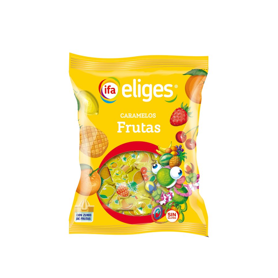 Caramelos blandos masticables con zumo frutas IFA ELIGES sin gluten 250 g