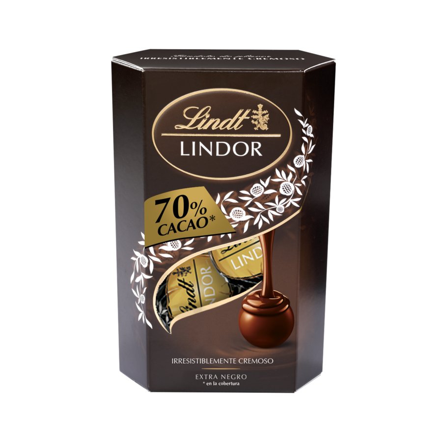 Bombones LINDT Lindor 70% negro Cornet 75 g