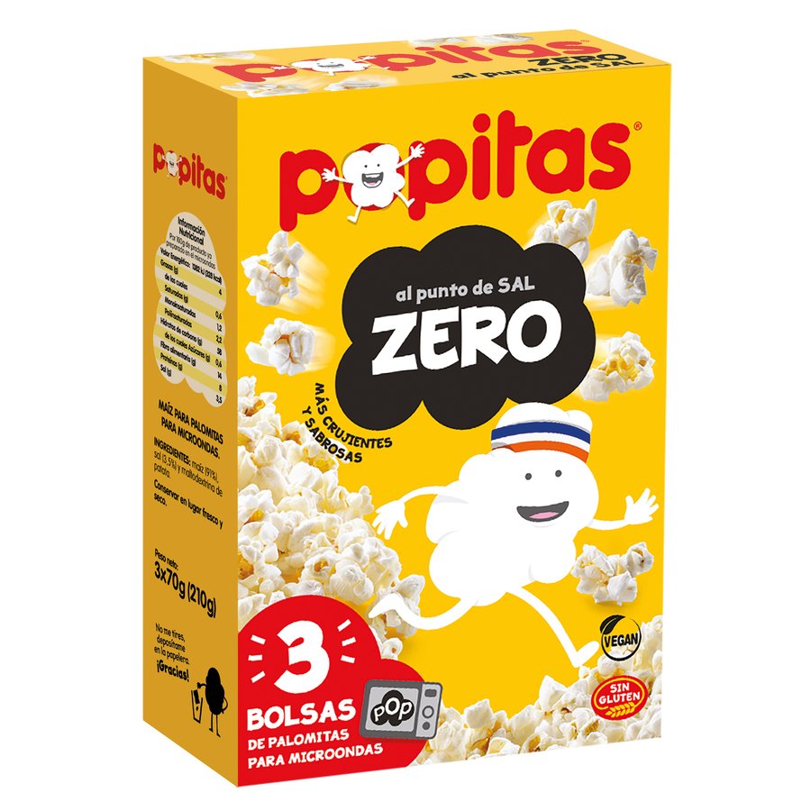 POPITAS al punto sal Zero 3x70 g
