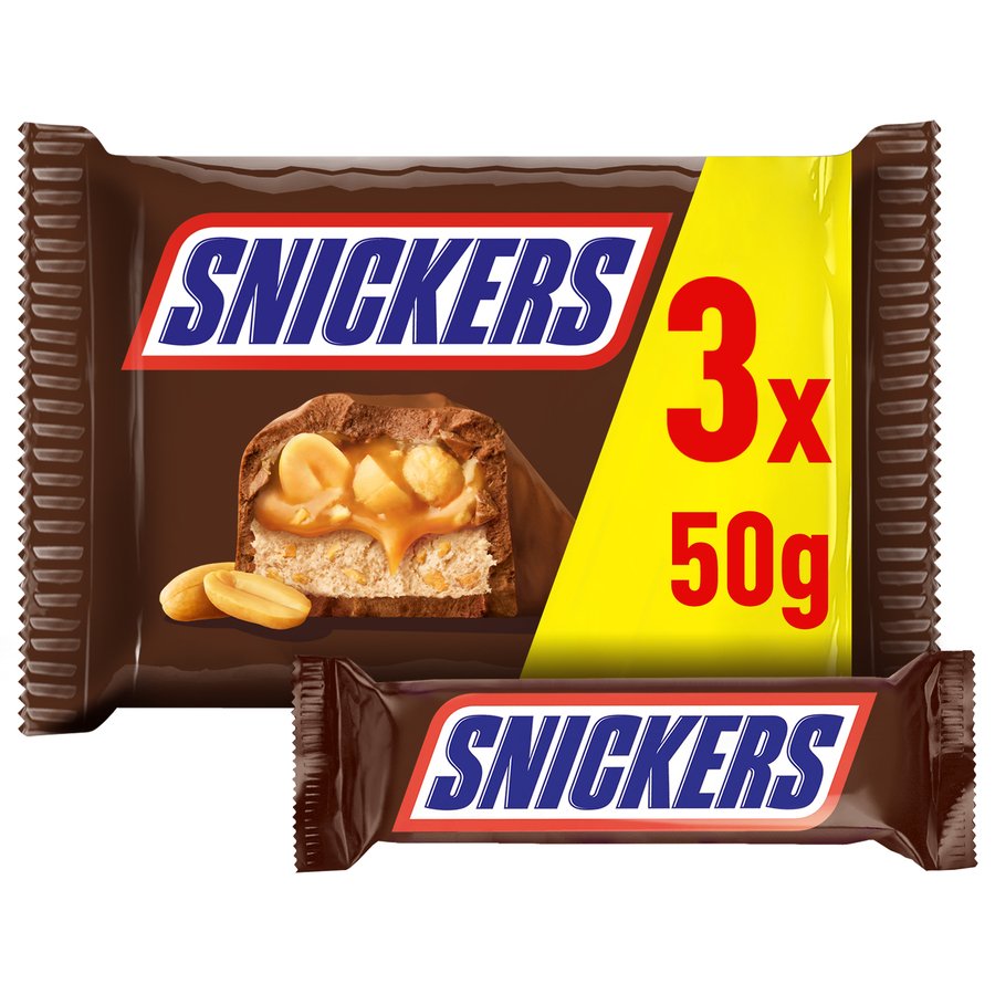 Chocolatina SNICKERS pack 3x50 g