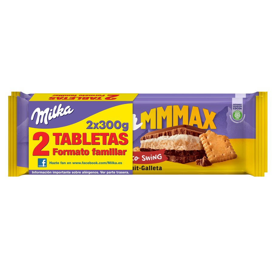 Chocolate MILKA Choco-swing galleta 2x300 g