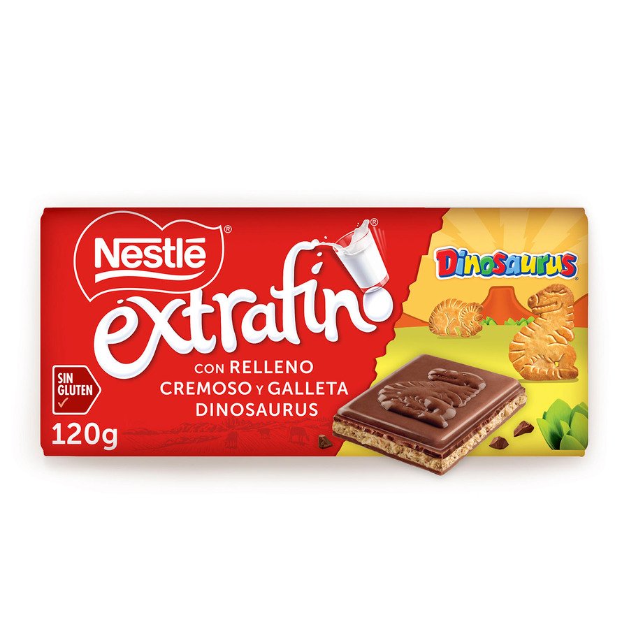 Chocolate NESTLE extrafino leche Dinosaurus 120 g