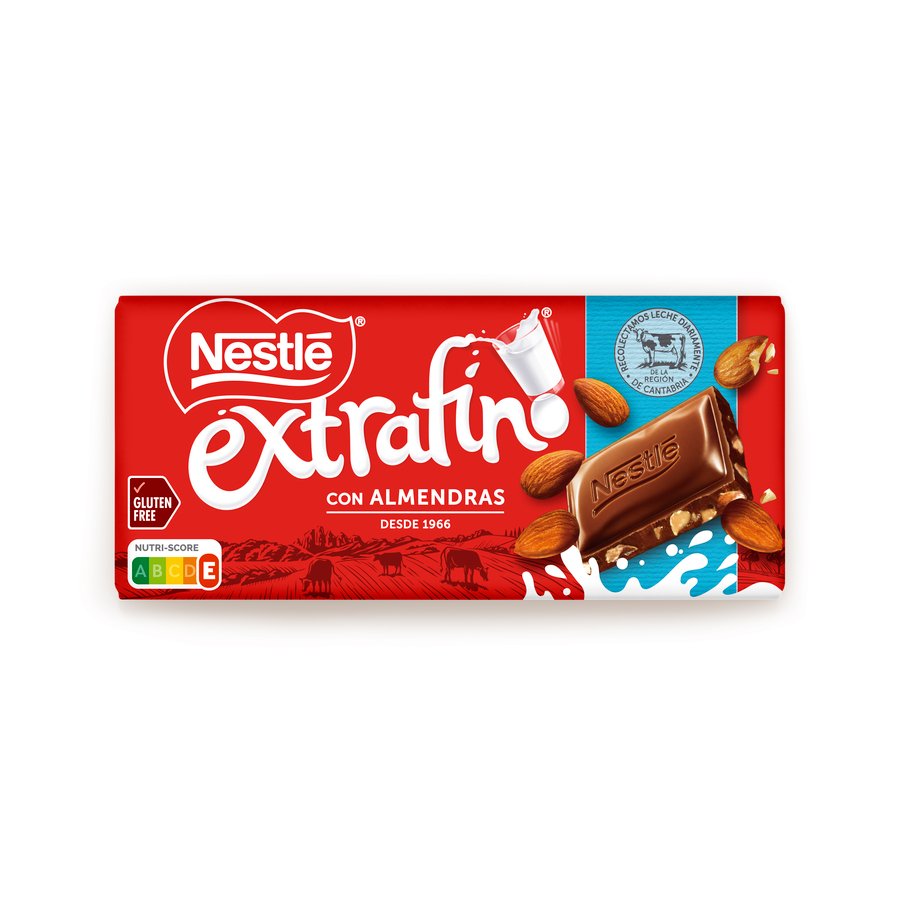 Chocolate leche almendras NESTLE extrafino 123 g