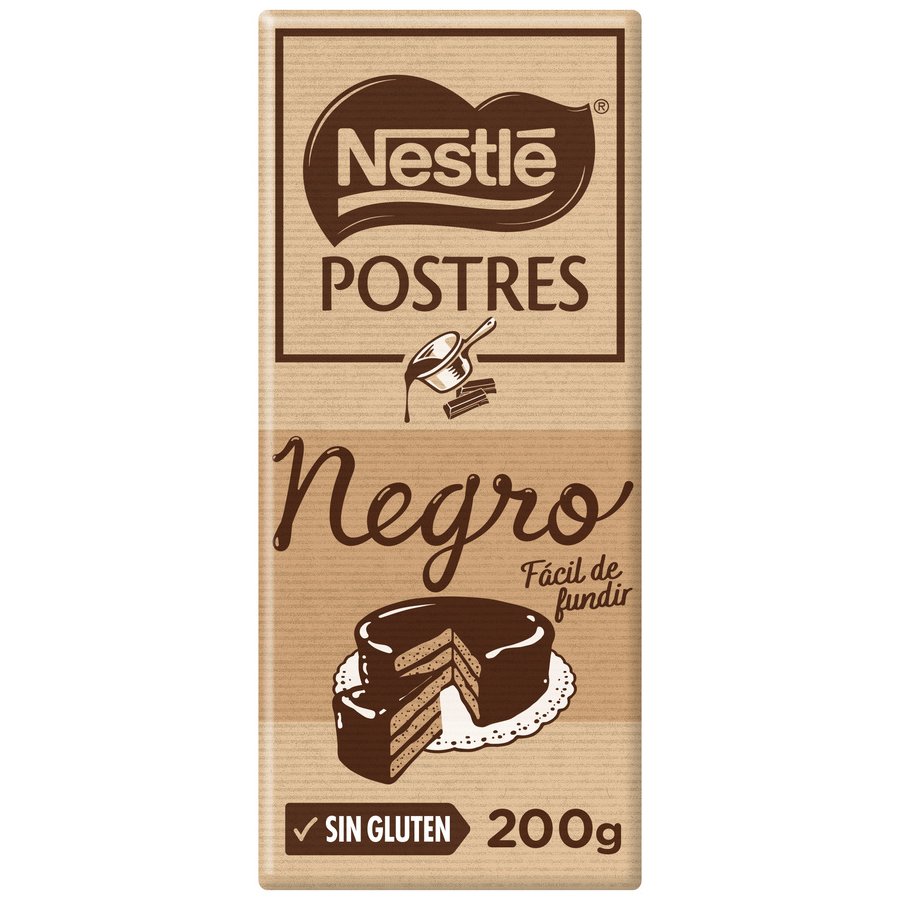 Chocolate negro NESTLE Postres tableta 200 g